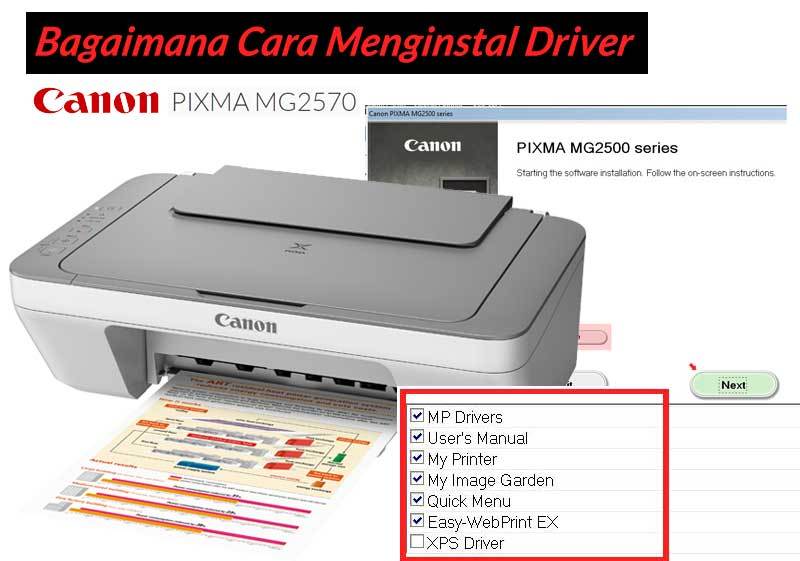 cara install printer canon mp287
